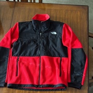 The North Face Red and Black Men's Fleece Jacket